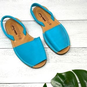 Jeffrey Campbell Blue Suede Slip On Sandals 38 / US 8 G5